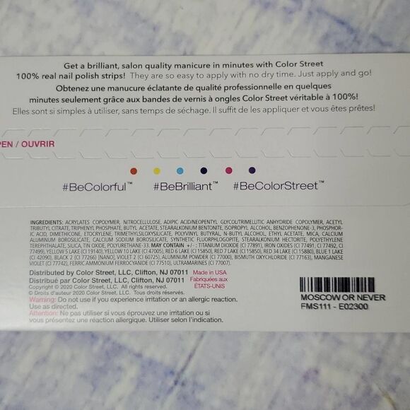 New and sealed Color Street Retired Moscow or Never - Picture 2 of 3